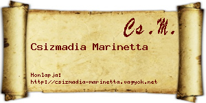 Csizmadia Marinetta névjegykártya